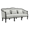 ACME Samael Gray Linen & Dark Brown Sofa with 3 Pillows Model LV01127