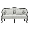 ACME Samael Gray Linen & Dark Brown Loveseat with 2 Pillows Model LV01128
