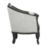 ACME Samael Gray Linen & Dark Brown Loveseat with 2 Pillows Model LV01128