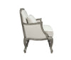 ACME Tania Cream Linen & Brown Loveseat with 2 Pillows Model LV01131
