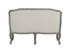 ACME Tania Cream Linen & Brown Loveseat with 2 Pillows Model LV01131