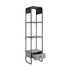 ACME Raziela Concrete Gray & Black TV Stand Side Pier Model LV01144