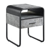 ACME Raziela Concrete Gray & Black End Table Model LV01147