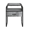 ACME Raziela Concrete Gray & Black End Table Model LV01147
