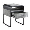 ACME Raziela Concrete Gray & Black End Table Model LV01147