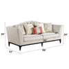 ACME Tayden Beige Velvet Sofa with 5 Pillows Model LV01155