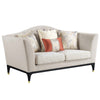 ACME Tayden Beige Velvet Loveseat with 4 Pillows Model LV01156