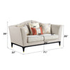 ACME Tayden Beige Velvet Loveseat with 4 Pillows Model LV01156
