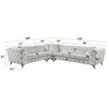 ACME Atronia Beige Fabric Sectional Sofa with 4 Pillows Model LV01160
