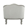 ACME Samael Gray Linen & Gray Oak Chair with Pillow Model LV01163