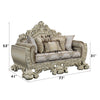 ACME Sorina Velvet Fabric & Antique Gold Loveseat with 5 Pillows Model LV01206