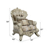 ACME Sorina Velvet Fabric & Antique Gold Chair with 2 Pillows Model LV01207
