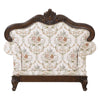 ACME Nayla Pattern Fabric & Walnut Chair with Pillow Model LV01275