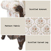ACME Nayla Pattern Fabric & Walnut Chair with Pillow Model LV01275