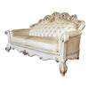 ACME Vendome Champagne Synthetic Leather & Antique Pearl Finsih Sofa with 5 Pillows Model LV01324