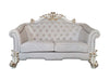 ACME Vendome II Two Tone Ivory Fabric & Antique Pearl Loveseat with 4 Pillows Model LV01330