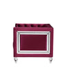 ACME Heibero Burgundy Velvet Sofa with 2 Pillows Model LV01400