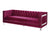 ACME Heibero Burgundy Velvet Sofa with 2 Pillows Model LV01400