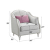 ACME Kasa Beige Linen Chair with Pillow Model LV01501