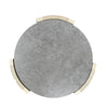 ACME Kasa Sintered Stone & Champagne End Table Model LV01503