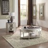 ACME Kasa Sintered Stone & Champagne End Table Model LV01503