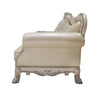 ACME Dresden Synthetic Leather & Bone White Sofa with 4 Pillows Model LV01688