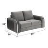 ACME Wenona Gray Velvet Loveseat Model LV01711