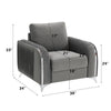 ACME Wenona Gray Velvet Chair Model LV01712