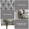 ACME Miliani Fabric & Antique Bronze Loveseat with 3 Pillows Model LV01781