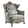 ACME Miliani Fabric & Antique Bronze Chair with Pillow Model LV01782