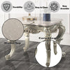 ACME Miliani Natural Marble & Antique Bronze End Table Model LV01784
