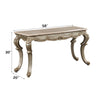 ACME Miliani Natural Marble & Antique Bronze Sofa Table Model LV01785