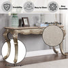 ACME Miliani Natural Marble & Antique Bronze Sofa Table Model LV01785