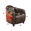 ACME Brancaster Antique Slate Top Grain Leather Chair Model LV01811