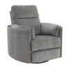 ACME Sagen Charcoal Chenille Glider Recliner with Swivel Model LV01879
