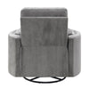 ACME Sagen Charcoal Chenille Glider Recliner with Swivel Model LV01879