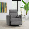 ACME Sagen Charcoal Chenille Glider Recliner with Swivel Model LV01879