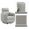 ACME Sagen Gray Leather Aire Glider Recliner with Swivel Model LV01880
