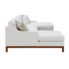 ACME Valiant Ivory Chenille Sectional Sofa with 4 Pillows Model LV01881