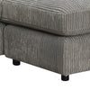 ACME Tavia Gray Corduroy Sectional Sofa with 6 Pillows Model LV01882