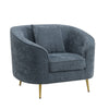 ACME Nakendra Cobalt Blue Chenille Chair with 1 Pillow Model LV01922