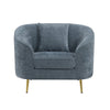 ACME Nakendra Cobalt Blue Chenille Chair with 1 Pillow Model LV01922