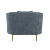ACME Nakendra Cobalt Blue Chenille Chair with 1 Pillow Model LV01922