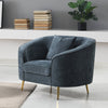 ACME Nakendra Cobalt Blue Chenille Chair with 1 Pillow Model LV01922
