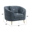 ACME Nakendra Cobalt Blue Chenille Chair with 1 Pillow Model LV01922