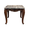 ACME Nayla Natural Marble & Cherry End Table Model LV02005