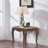 ACME Nayla Natural Marble & Cherry End Table Model LV02005