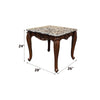 ACME Nayla Natural Marble & Cherry End Table Model LV02005