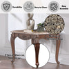 ACME Nayla Natural Marble & Cherry End Table Model LV02005