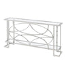 ACME Kalan Glass & Silver Sofa Table Model LV02081
